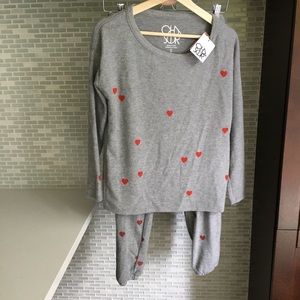 NWT Chaser Tiny Hearts Sweater Set Loungewear